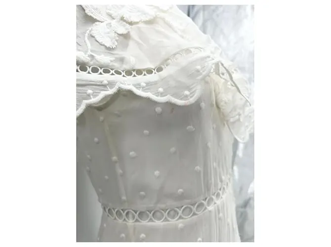 ZIMMERMANN VESTIDOS T.05 1 SEDA BLANCO 