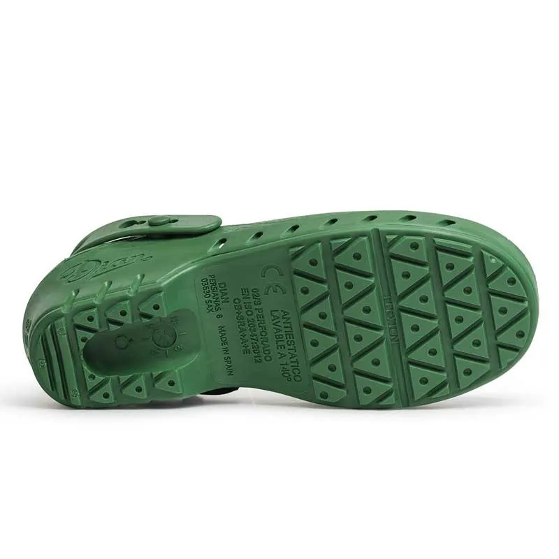 ZUECO SANITARIO ESTERILIZABLE 02/S VERDE  DIAN